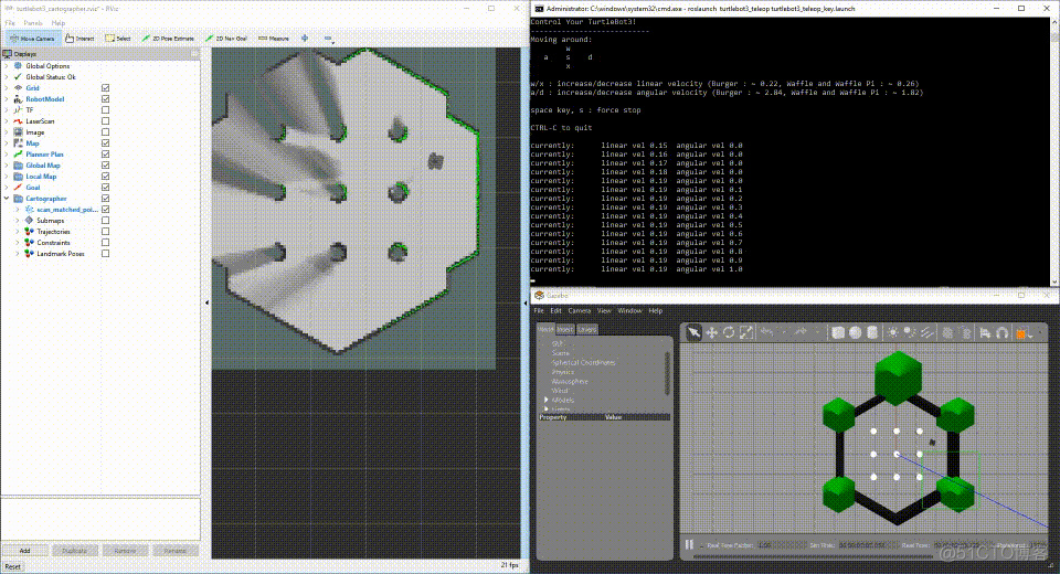 Windows系统使用Gazebo机器人仿真软件和Cartographer（SLAM）_Gazebo_04